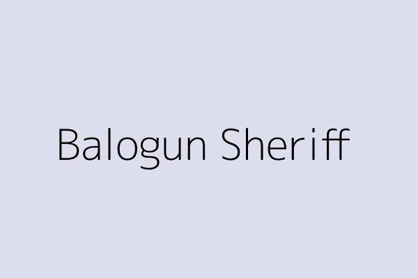 Balogun Sheriff